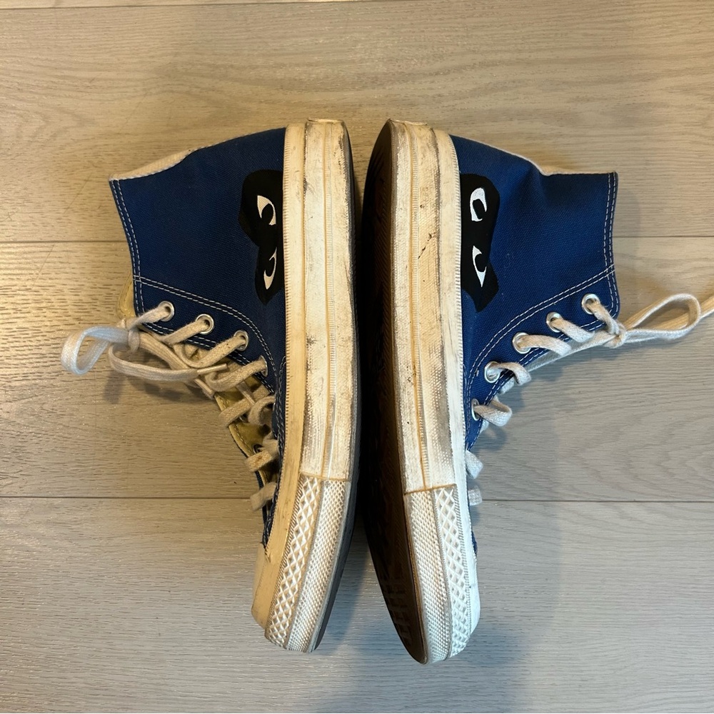 Converse Comme des Garçons PLAY High-Top Sneakers Size Women’s 8 - Picture 5 of 10